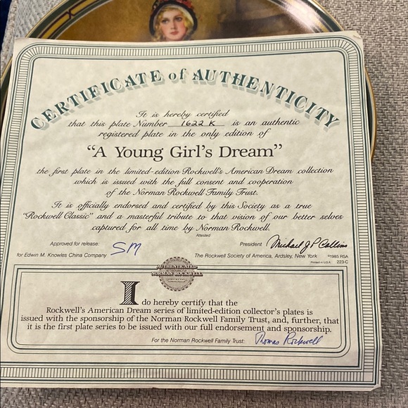 Norman Rockwell Decorative Plates Set and book. - Picture 11 of 16